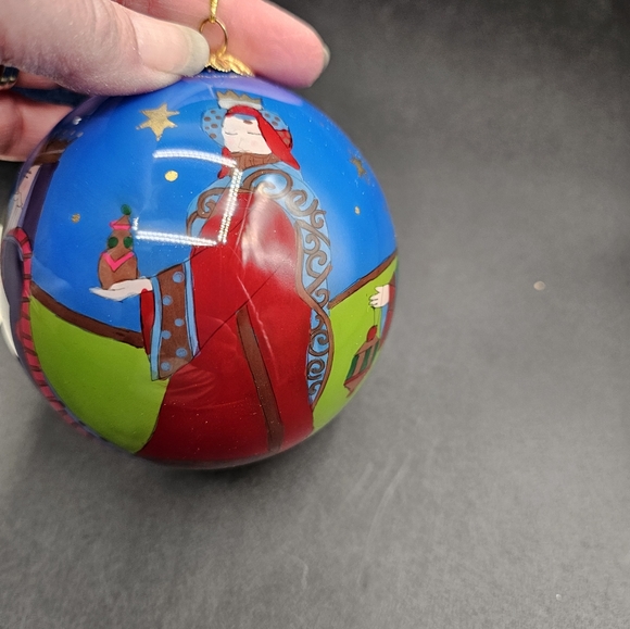 Pier 1 li bien glass ornament handpainted nativity scene 2007 - Picture 3 of 8